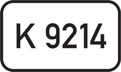 Straßenschild Kreisstraße K 9214