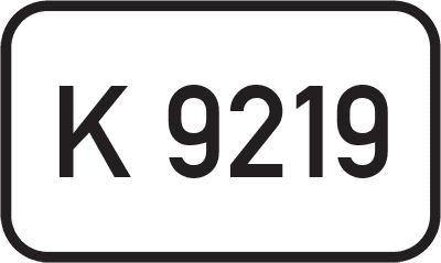 Straßenschild Kreisstraße K 9219