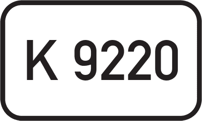Straßenschild Kreisstraße K 9220