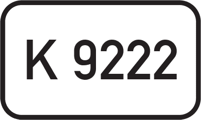 Straßenschild Kreisstraße K 9222