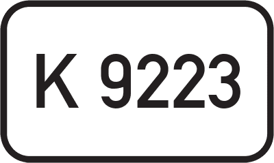 Straßenschild Kreisstraße K 9223