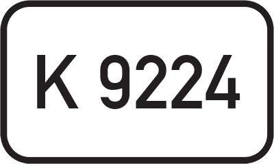 Straßenschild Kreisstraße K 9224