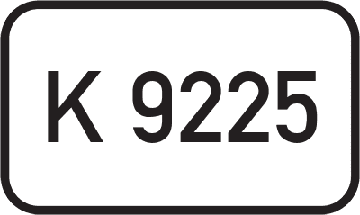 Straßenschild Kreisstraße K 9225