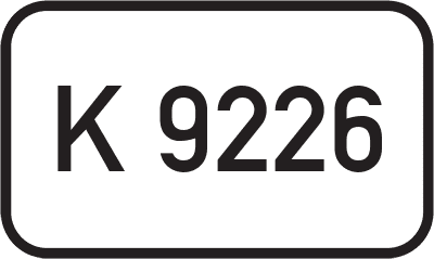 Straßenschild Kreisstraße K 9226