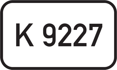 Straßenschild Kreisstraße K 9227