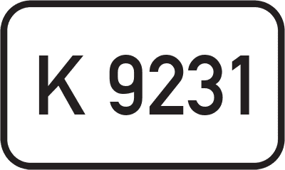 Straßenschild Kreisstraße K 9231
