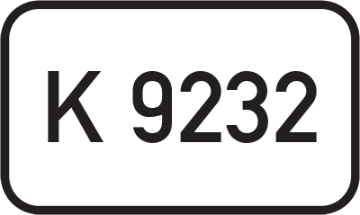 Straßenschild Kreisstraße K 9232