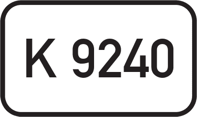 Straßenschild Kreisstraße K 9240