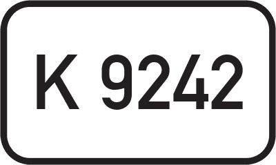 Straßenschild Kreisstraße K 9242