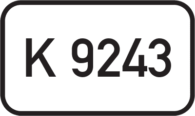 Straßenschild Kreisstraße K 9243