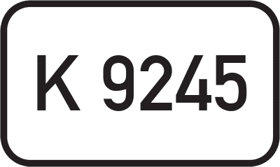 Straßenschild Kreisstraße K 9245