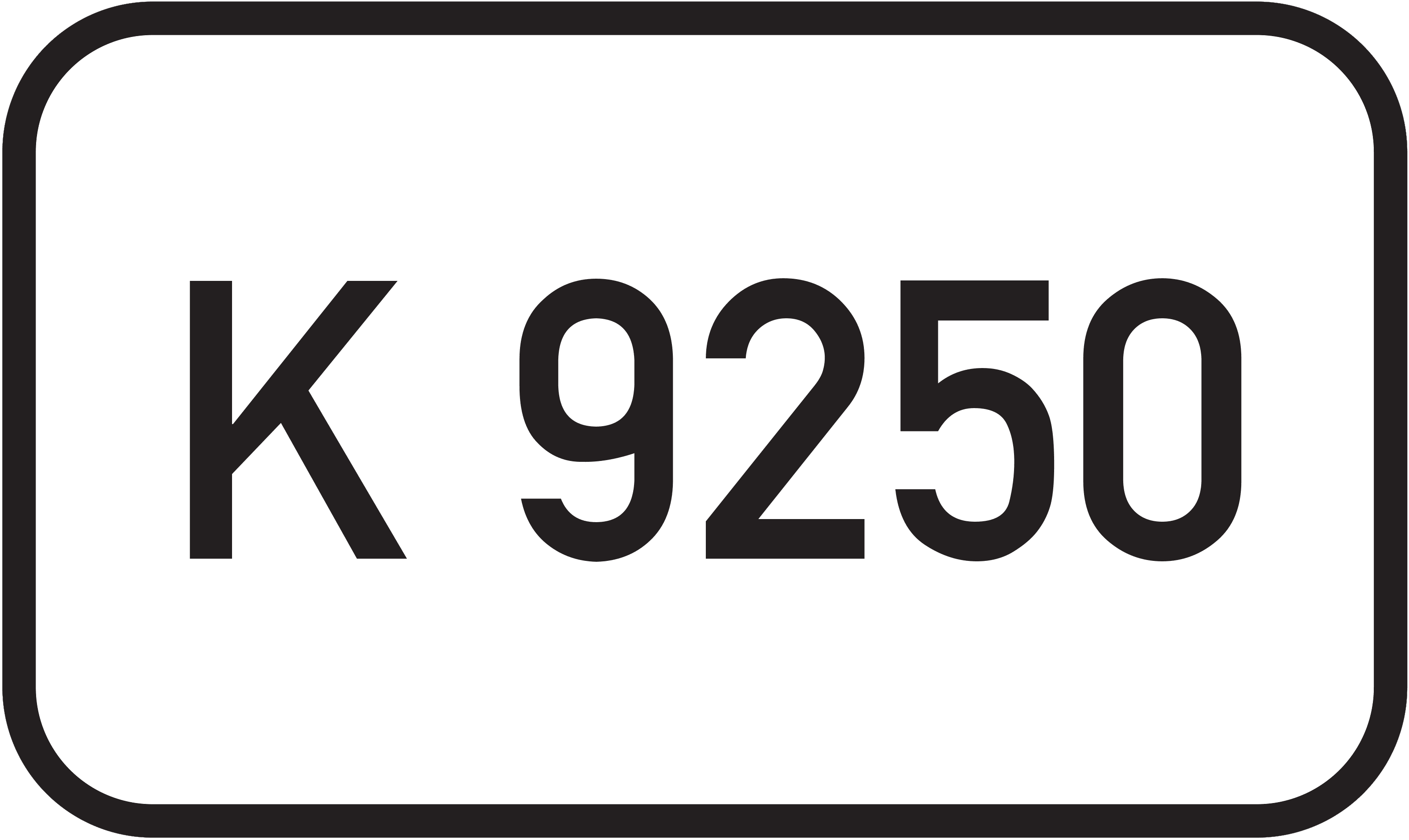 Straßenschild Kreisstraße K 9250
