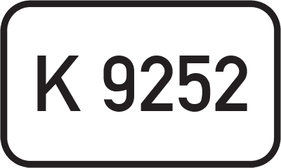 Straßenschild Kreisstraße K 9252