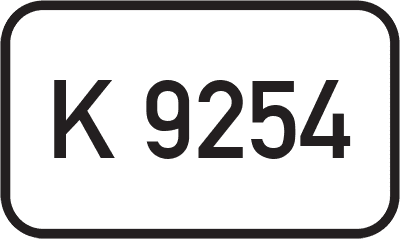 Straßenschild Kreisstraße K 9254