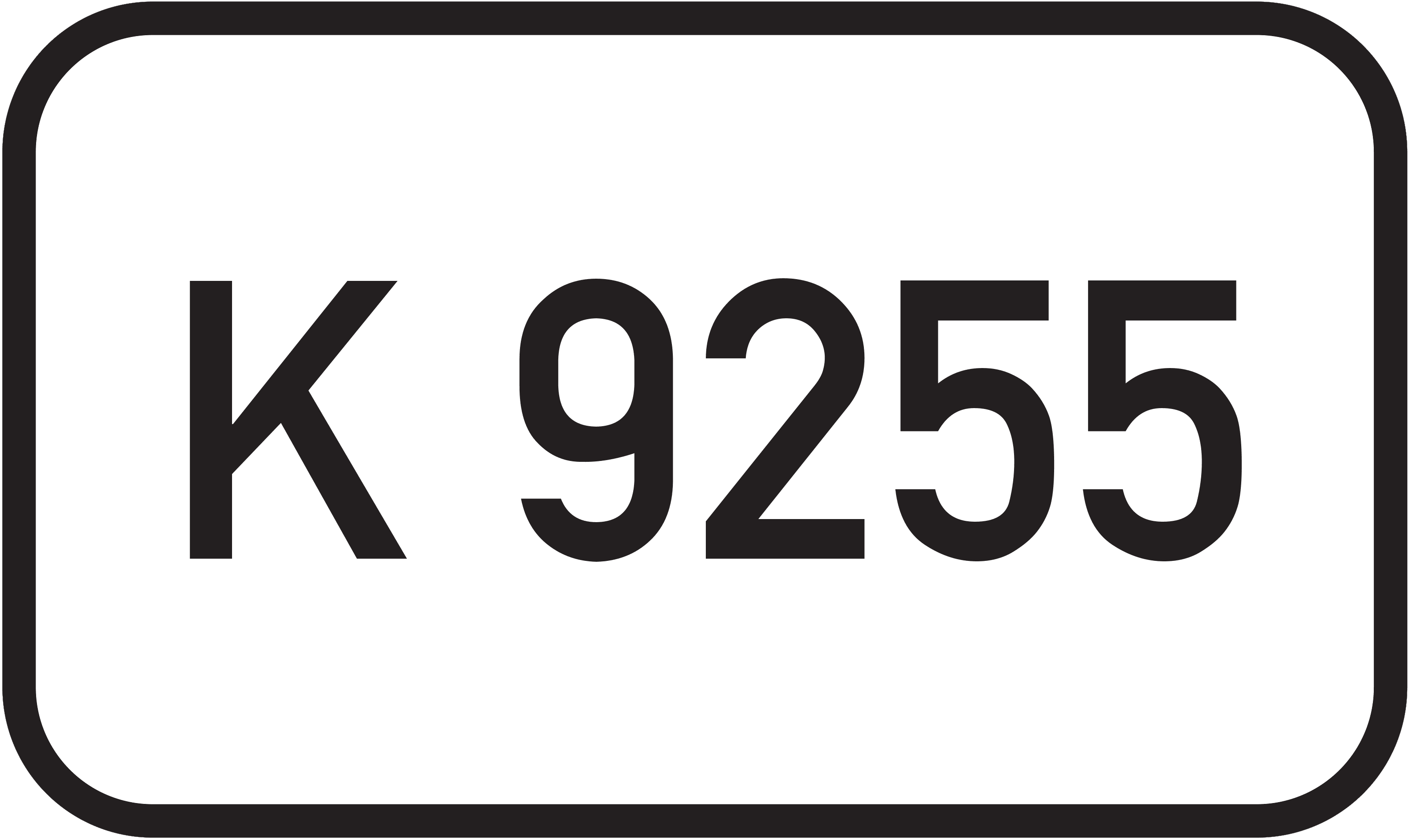 Straßenschild Kreisstraße K 9255