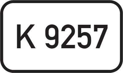 Straßenschild Kreisstraße K 9257