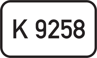 Straßenschild Kreisstraße K 9258