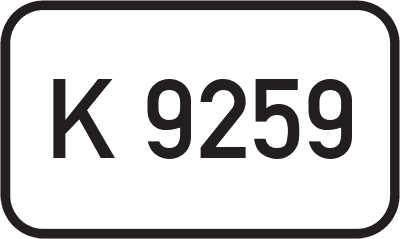 Straßenschild Kreisstraße K 9259