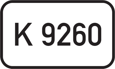 Straßenschild Kreisstraße K 9260
