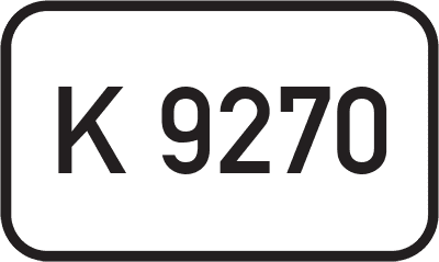 Straßenschild Kreisstraße K 9270
