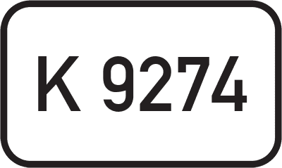 Straßenschild Kreisstraße K 9274