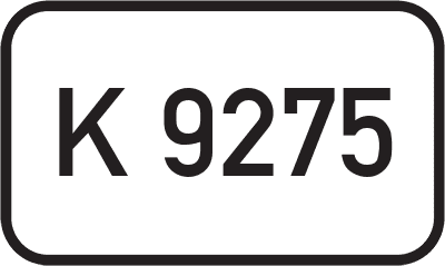 Straßenschild Kreisstraße K 9275
