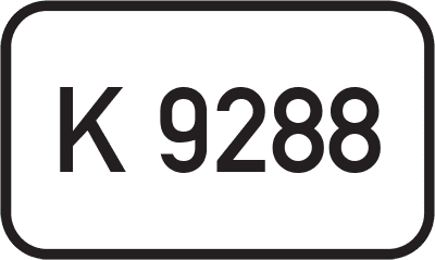 Straßenschild Kreisstraße K 9288