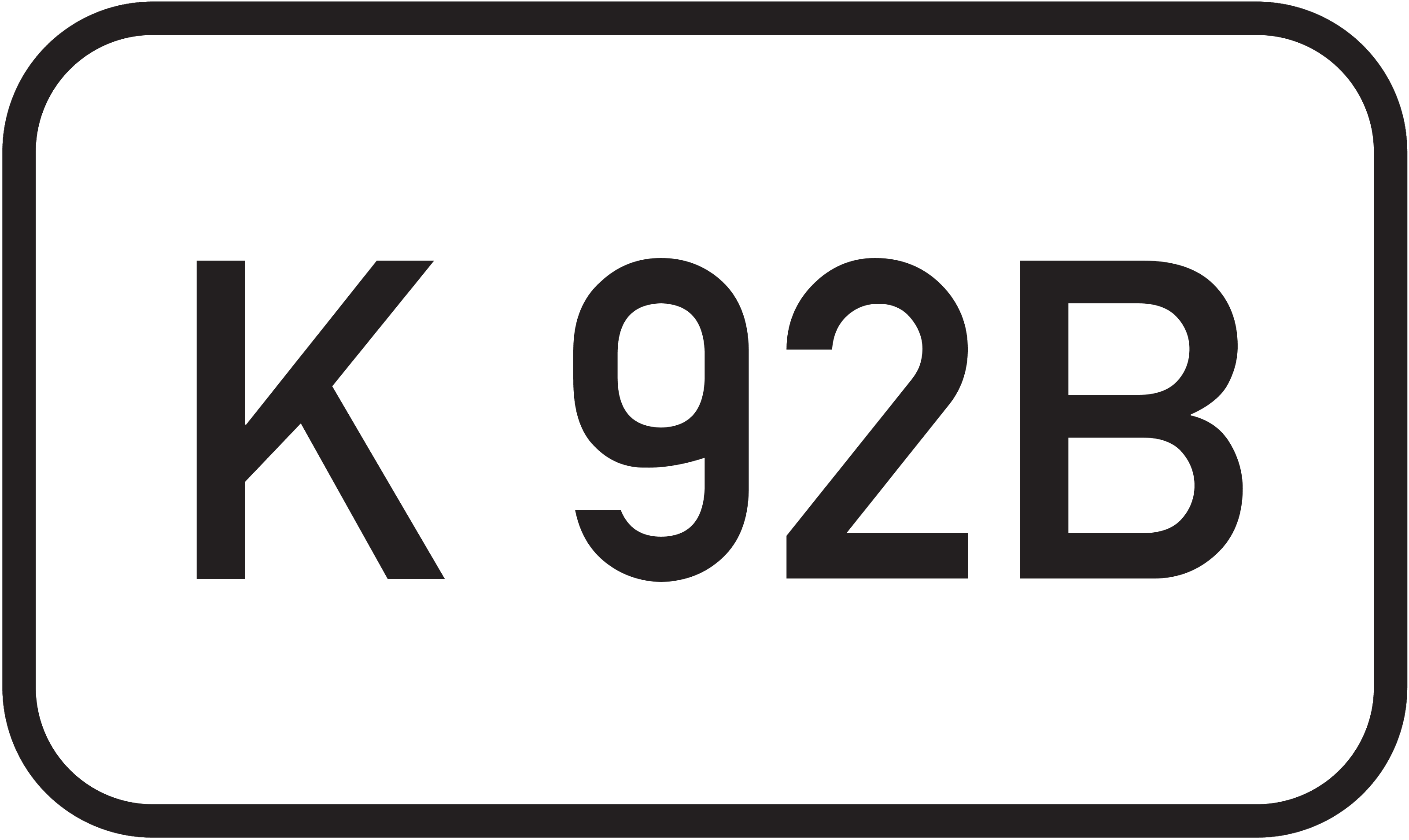 Straßenschild Kreisstraße K 92B