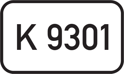 Straßenschild Kreisstraße K 9301