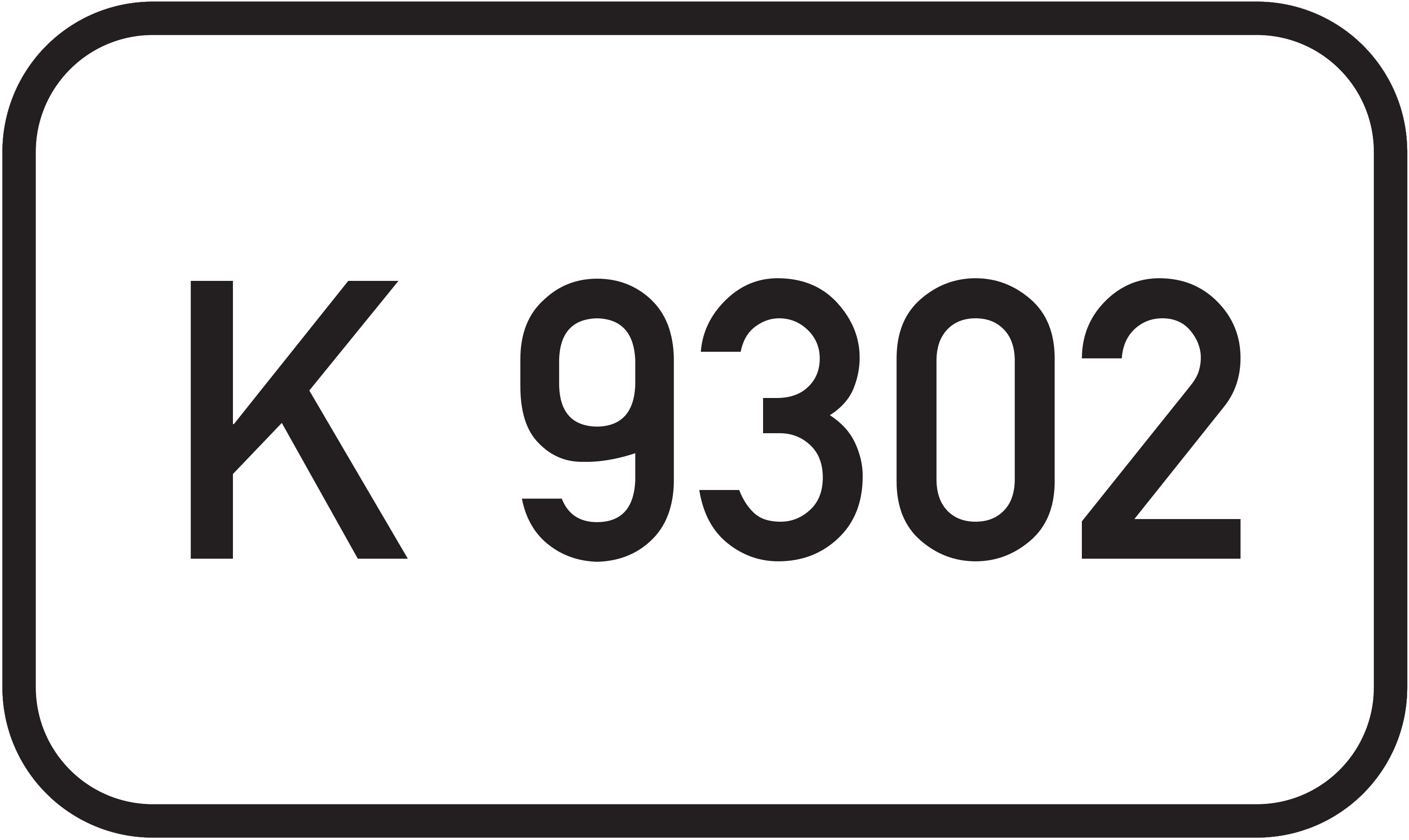 Straßenschild Kreisstraße K 9302