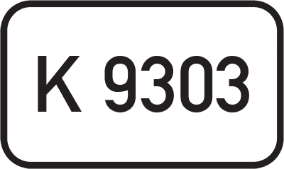 Straßenschild Kreisstraße K 9303
