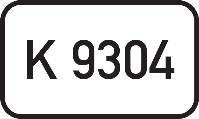 Straßenschild Kreisstraße K 9304