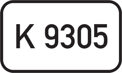 Straßenschild Kreisstraße K 9305
