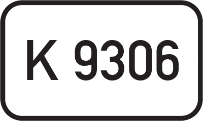 Straßenschild Kreisstraße K 9306
