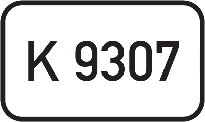 Straßenschild Kreisstraße K 9307