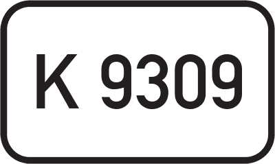 Straßenschild Kreisstraße K 9309