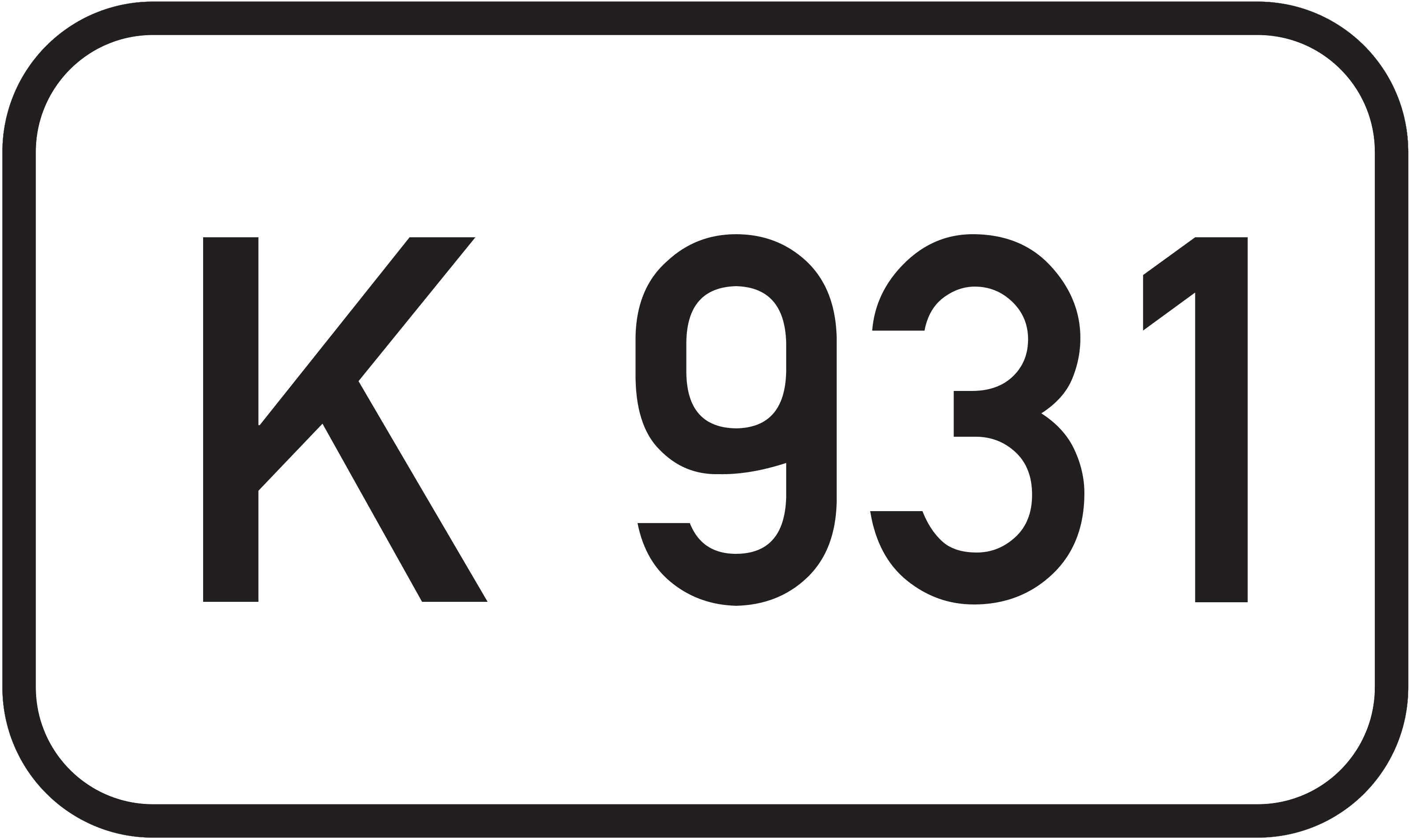 Straßenschild Kreisstraße K 931
