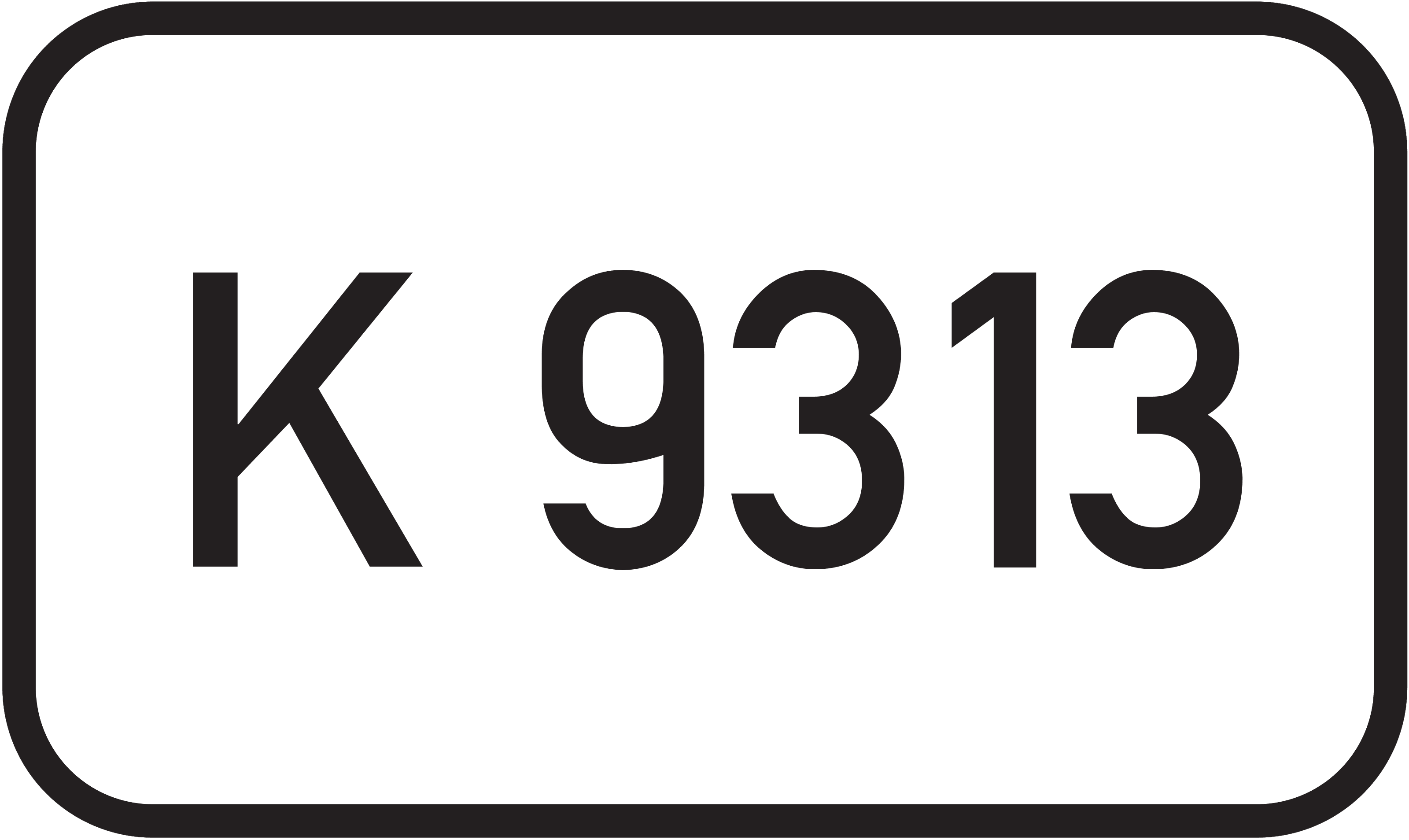 Straßenschild Kreisstraße K 9313
