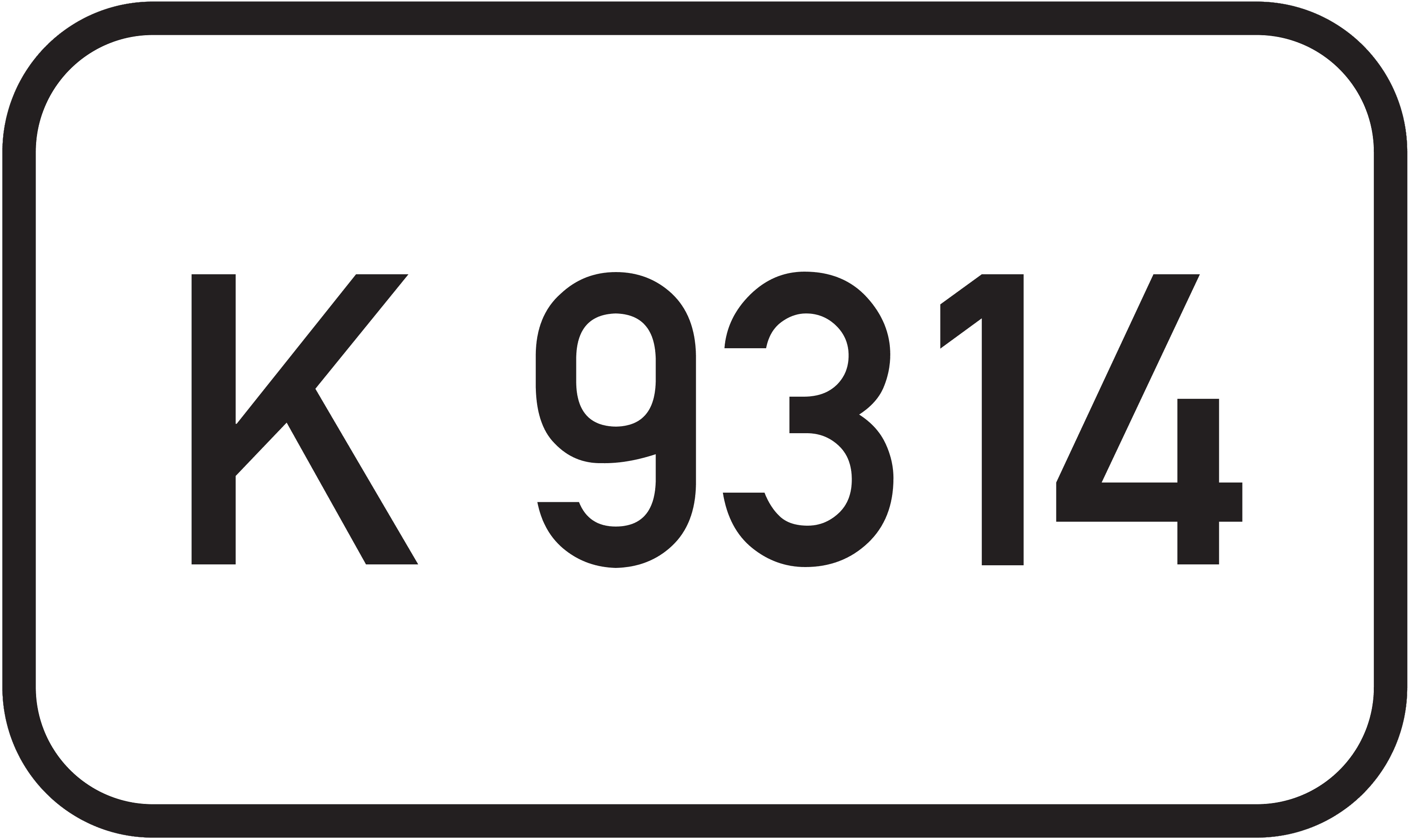 Straßenschild Kreisstraße K 9314