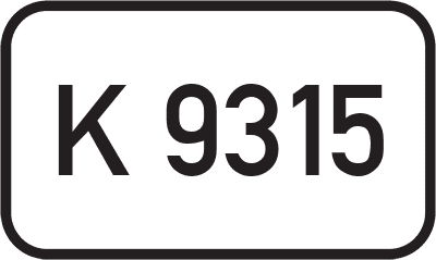 Straßenschild Kreisstraße K 9315