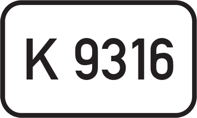Straßenschild Kreisstraße K 9316