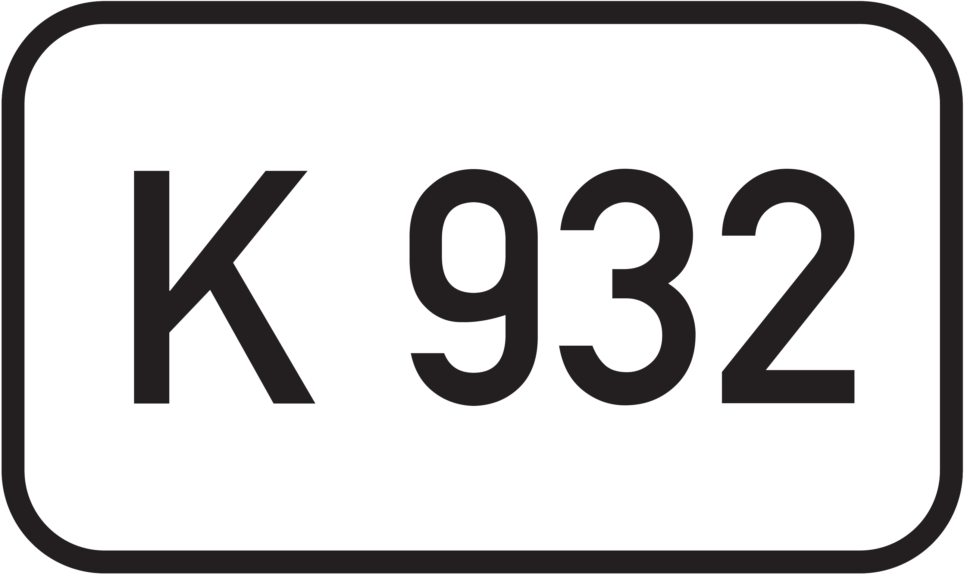 Straßenschild Kreisstraße K 932