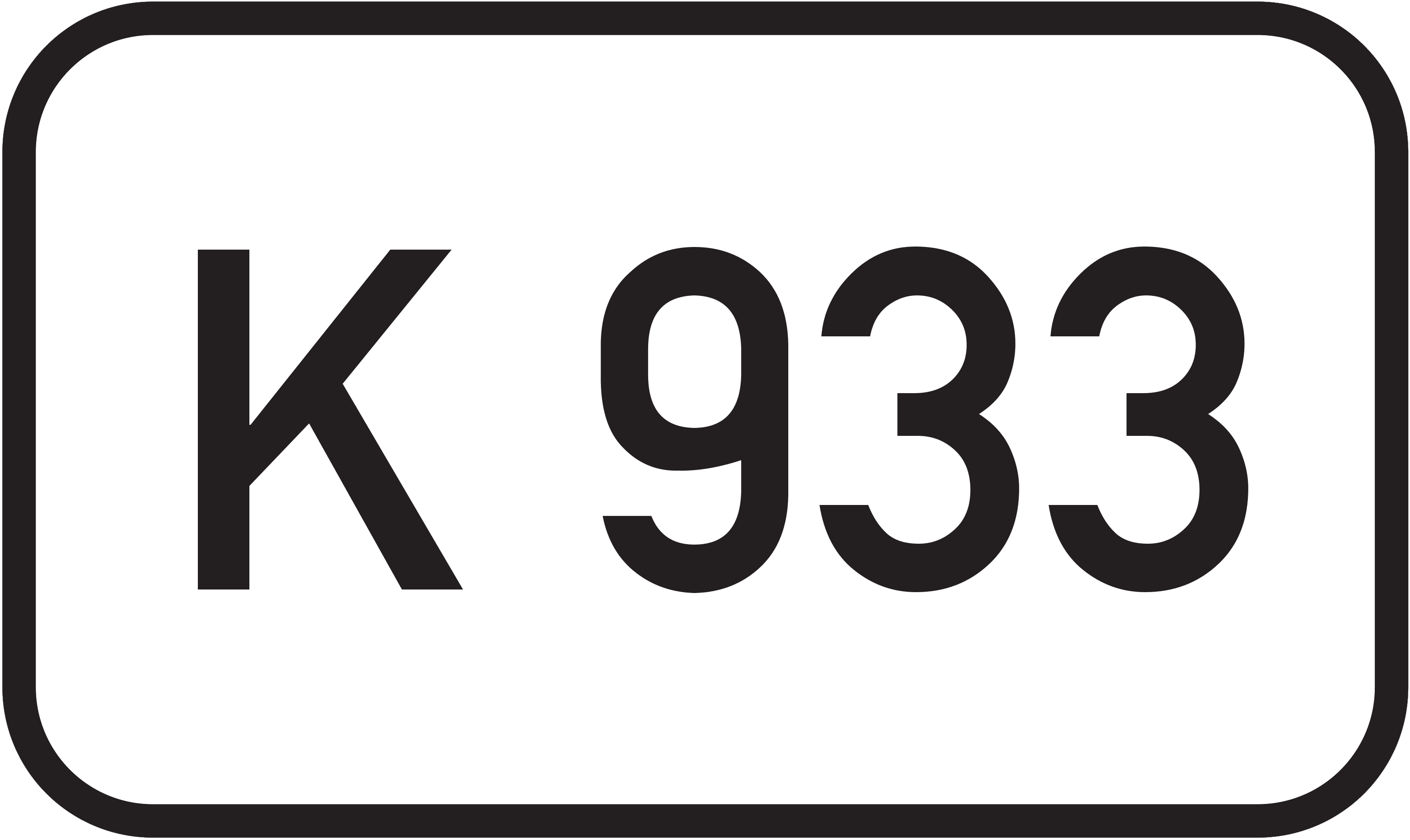 Straßenschild Kreisstraße K 933
