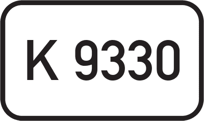 Straßenschild Kreisstraße K 9330