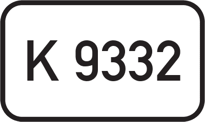 Straßenschild Kreisstraße K 9332