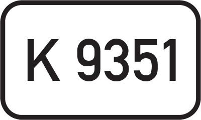 Straßenschild Kreisstraße K 9351