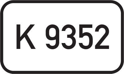 Straßenschild Kreisstraße K 9352