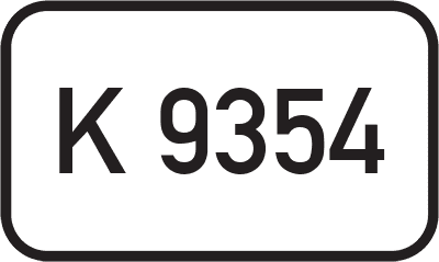 Straßenschild Kreisstraße K 9354