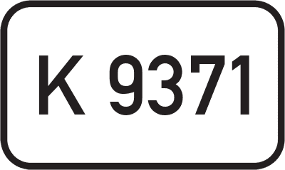 Straßenschild Kreisstraße K 9371