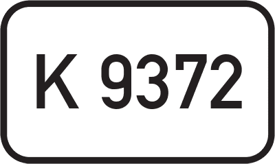 Straßenschild Kreisstraße K 9372